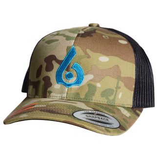 Camo Fish Logo Trucker Hat – Six Waters Co.